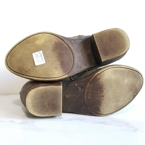 Lucky Brand Girls Brona Ankle Booties Taupe Zip - Picture 7 of 8